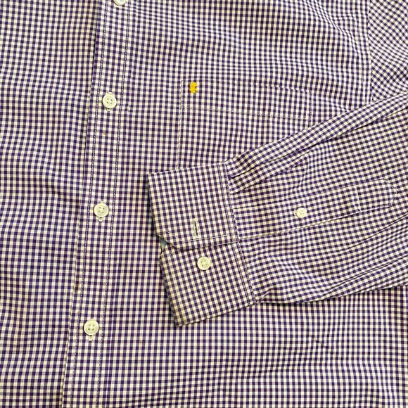 IZOD Men's BCheck Shirt Button Up LARGE Natural Stretch Long Sleeve NWOT - Picture 9 of 14